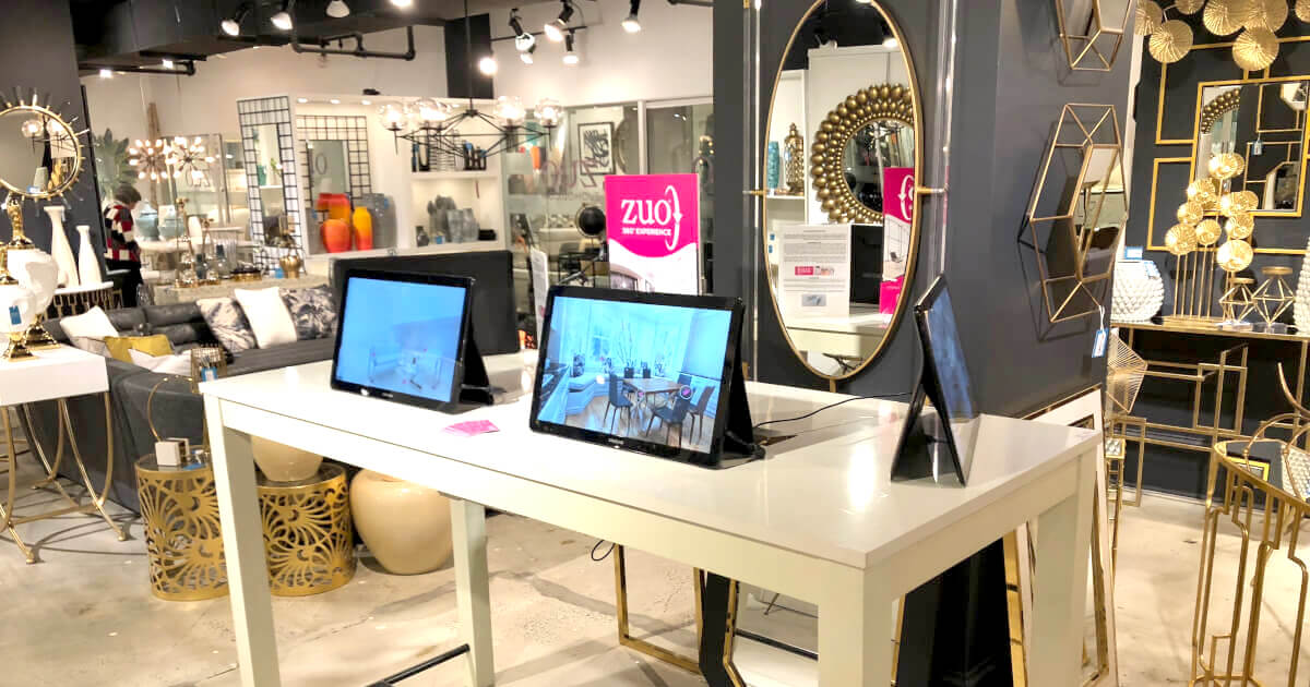 Zuo Modernのバーチャルショールーム展示風景